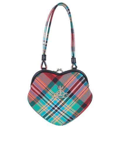 Belle Check Heart Top Handle, front view